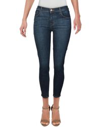 J Brand - Denim Whisker Wash Skinny Crop Jeans - Lyst