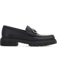 Ferragamo - Chunky Rubber Sole Loafers With-Tone Buckle Detail - Lyst