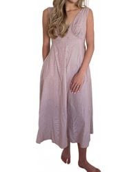 FRNCH - Naidy Pinstripe Tank Buttoned Midi Dress - Lyst