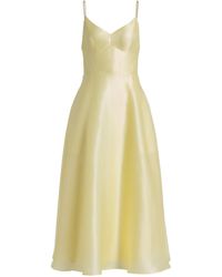 Alberta Ferretti - Triple Organza Midi Round Dress - Lyst