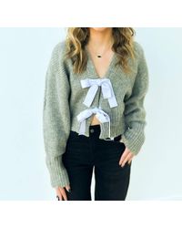..,merci - Just Can'T Say Bow Cardigan - Lyst