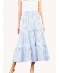 Thml - Smocked Waist Tiered Long Skirt - Lyst