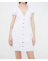 WILD PONY - Button Up Denim Mini Dress - Lyst