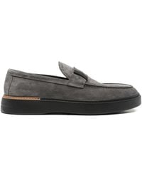 JOHN HARRISON - Suede Decorative Strap Loafers - Lyst