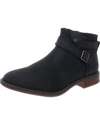 Clarks - Camzin Dime Leather Block Heel Ankle Boots - Lyst