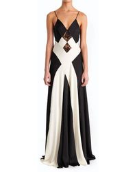Ronny Kobo - Luxy Satin Lace Combo Gown - Lyst