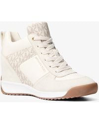 MICHAEL Michael Kors - Mk Nikko S2 Suede And Leather Wedge Trainer - Lyst
