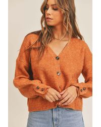 TRUEDAMES - Long Sleeve Button Down Sweater Cardigan - Lyst