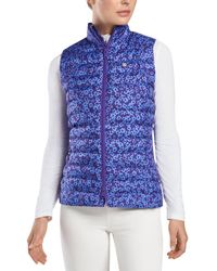 G/FORE - Floral Print Quilted Puffer Golf Vest - Lyst