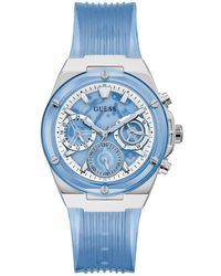 Guess - Active Life Blue Dial Watch - Lyst