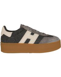 Hogan - Suede Boiled Wool H698 Platform Sneakers - Lyst