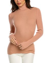 Ramy Brook Womens Kathy Button Sleeve Turtleneck Sweater 