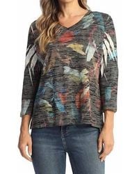 Jess & Jane - Dunes Burnout Rounded Hem Top - Lyst