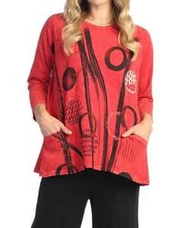 Jess & Jane - Mineral Washed Patch Pocket Cotton Top - Lyst