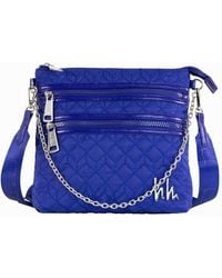 Nicole Miller - Quilted Nylon Flat Crossbody Bag - Lyst