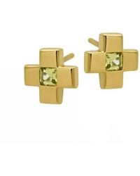 Goldbug Collection - Cross Stud Earrings - Lyst