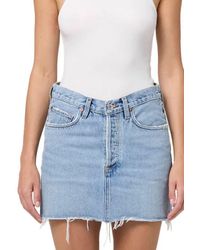 Agolde - V-Waist Mini Skirt - Lyst