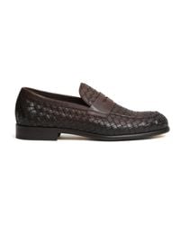 Doucal's - Penny Adler Woven Leather Loafers - Lyst