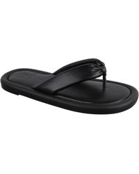 H Halston - Citizen Vegan Leather Thong Flat Sandals - Lyst