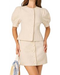 Astr - Cailey Puff Sleeve Top - Lyst