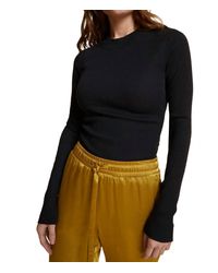 Nation Ltd - Gina Slim Mock Neck Longsleeve Tee - Lyst