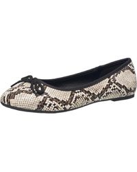 French Connection - Diana Faux Leather Print Ballet Flats - Lyst