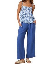 Bella Dahl - Pleated Wide Leg Ankle Pant - Lyst