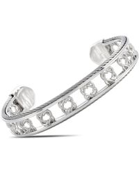 Charriol - Heart To Heart Sterling Bangle Bracelet Size Large - Lyst