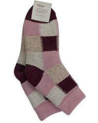 Tabio - Patchwork Crew Socks - Lyst