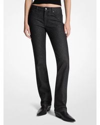 MICHAEL Michael Kors - Mk Studded Stretch Denim Cigarette Jeans - Lyst