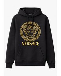 Versace - Medusa Cotton Hoodie - Lyst