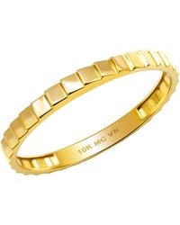 MAX + STONE - Solid 10K Stackable Ridged Ring - Lyst