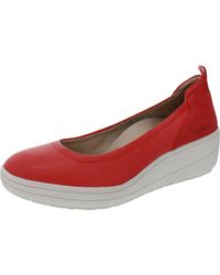 Vionic - Jacey Leather Round Toe Ballet Flats - Lyst