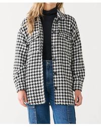 Dex - Houndstooth Button-Up Shacket - Lyst