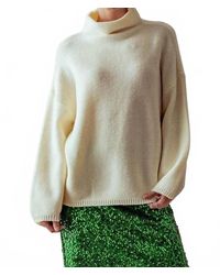 Trend:Notes - Texture Knit Bell Sleeve Turtle Neck Sweater - Lyst