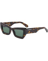 Off-White c/o Virgil Abloh - Sunglasses Square Full Rim, Havana Frame And Lens Oeri137Aurora6055 - Lyst