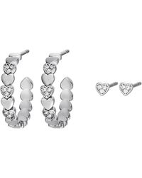 Fossil - Core Gifts -tone Brass Earrings Set - Lyst