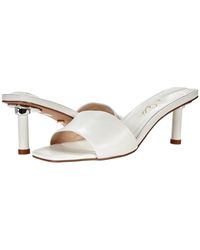 42 GOLD - Lilith Sandals Leather Square Toe Stiletto Heel Jobb539 - Lyst