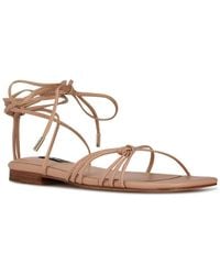 Nine West - Minus 3 Faux Leather Ankle Strap Gladiator Sandals - Lyst