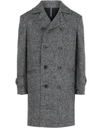 Slowear - Monterdoro Herringbone Double-Breasted Coat - Lyst