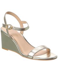 Stuart Weitzman - Dancer 75 Leather Wedge Sandal - Lyst