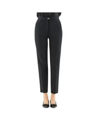 Ferragamo - Gancini Logo Ankle Trouser Pants - Lyst