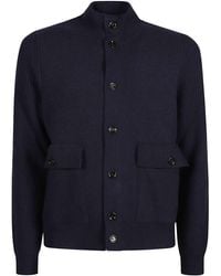 Lardini - Structured Wool Jacket With High Collar And Flap Pockets - Lyst