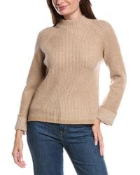 Forte - Plaited Rib Funnel Neck Cashmere Sweater - Lyst