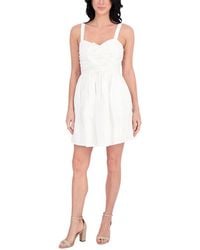 Kensie - Solid 3D Flower Mini Dress - Lyst