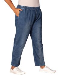 On The Plus Side - Plus Size Relaxed Leg Premium Denim Jeans - Lyst