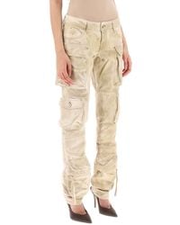 The Attico - 'essie' Cargo Pants With Marble Effect - Lyst