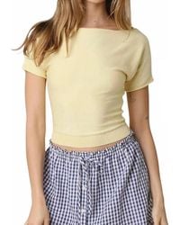 Olivaceous - Angela Boat Neck Tee - Lyst