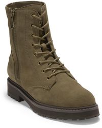 Cole Haan - Greenwich Suede Ankle Combat & Lace-up Boots - Lyst