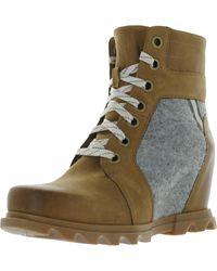 Sorel - Joan Of Arctic Wedge Iii Lexie Nubuck Round Toe Combat & Lace-up Boots - Lyst